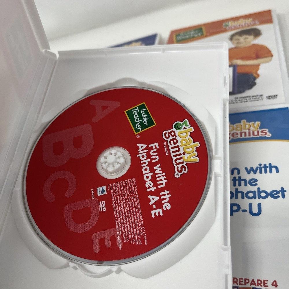 Baby Genius Toddler Teacher Fun With The Alphabet A-Z 5 DVDs Collection Set - Picture 3 of 3